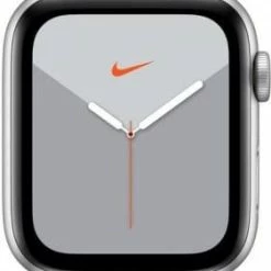 Apple Watch Series 5 GPS, 44mm Silver Aluminium Case with Pure Platinum/Black Sport Band