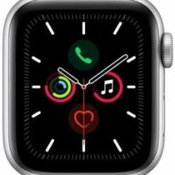 Apple Watch Series 5 GPS, 44mm Silver Aluminium Case with White Sport Band