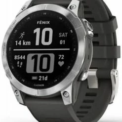 Watch Garmin fenix 7 PRO Glass, Silver/ Graphite Silicone Band