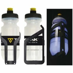 Topeak – IGlowCage Flaskeholder Med Flaske – Lysfunktioner